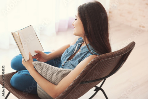 Beautiful girl with book re...
