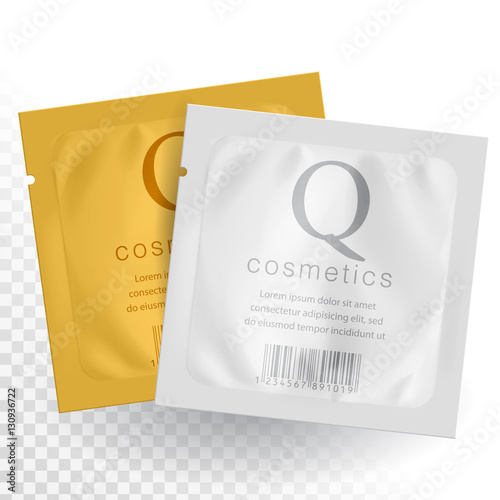 Realistic Gold and White template Packaging