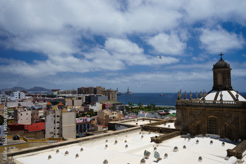 Views of the city of Las Palmas de Gran Canaria from the cathedral