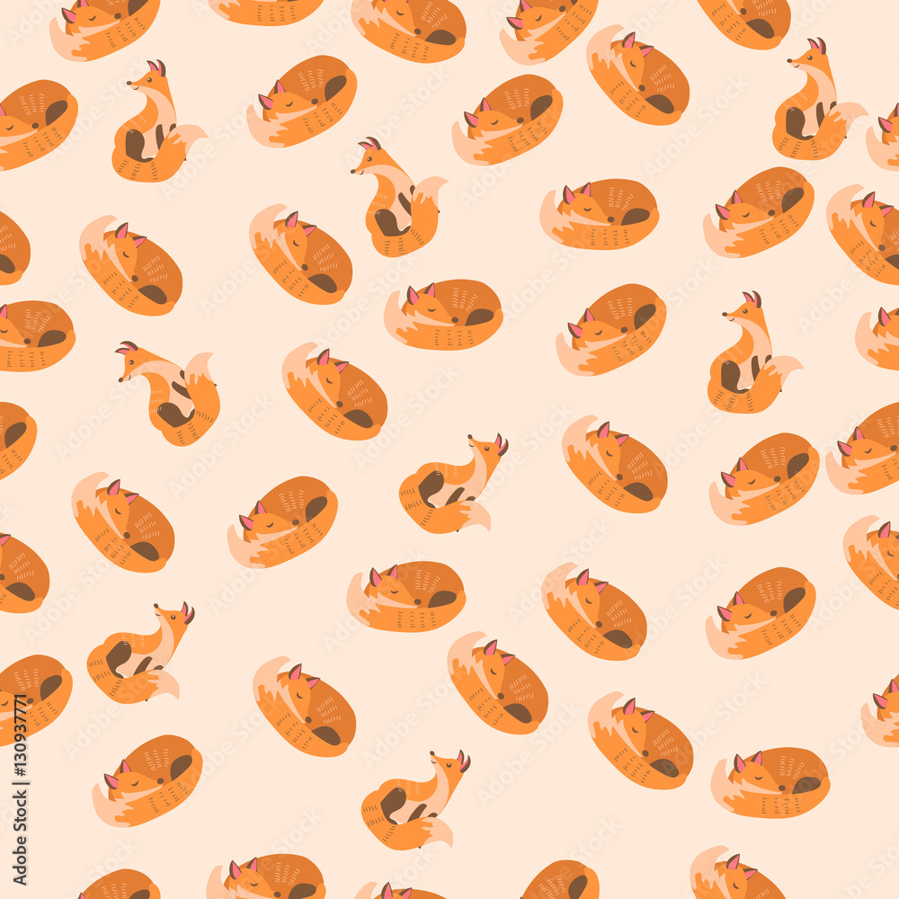 vector illustration of a cute fox vector illustration of a cute fox