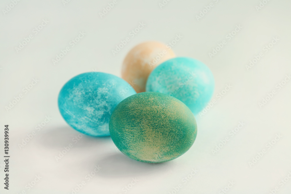 Colorful Easter eggs on light background Colorful Easter eggs on light background