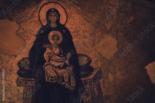 Meryem oğlu İsa Peygamber mozaik yapıt - Ayasofya  photo