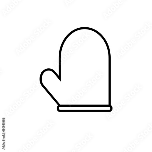 mittens outline icon