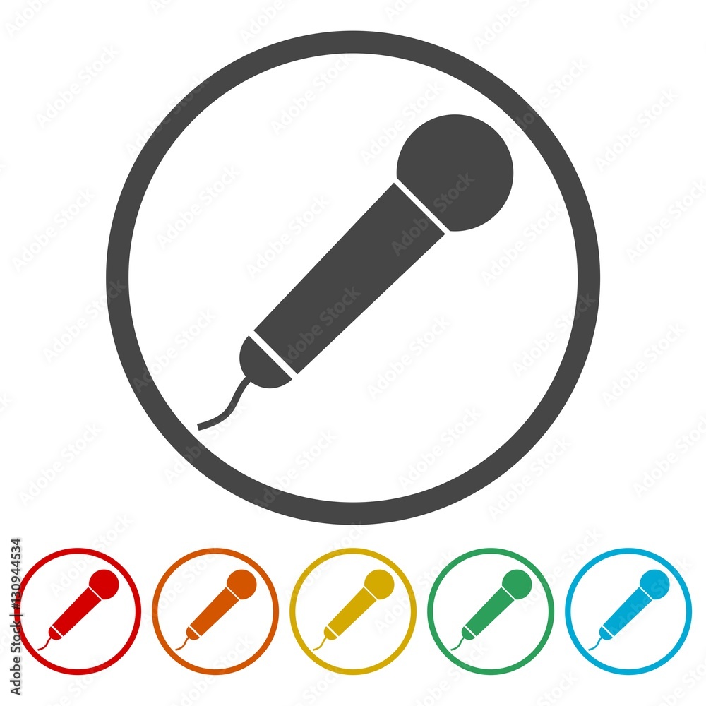 Microphone Icons set Microphone Icons set