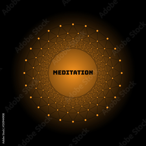 Radial structure based on sacred geometry. Framing for a logo or inscription
