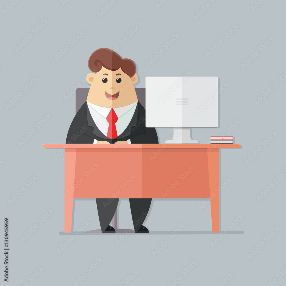 Man in a suit with a red tie. manager, accounts department, bank Man in a suit with a red tie. manager, accounts department, bank