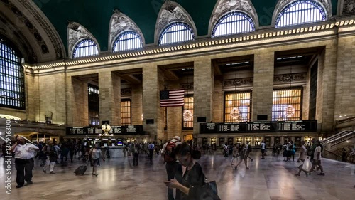 Walking at the Grand Central train station ticket hall in Manhattan, New York City, NY

