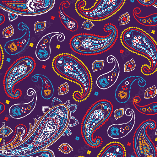 Paisley seamless pattern. Vector illustration. EPS 8