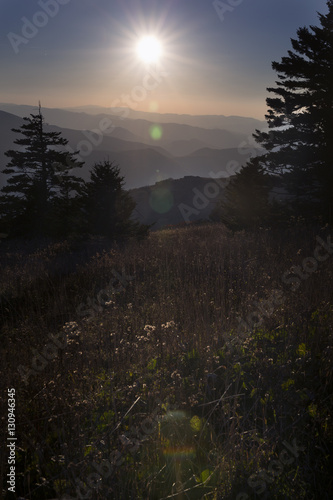 Sunset over Blue Ridge Mountains in Virginia