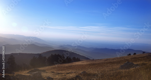 View of mountains in southwest Virginia in Jefferson National Forest.