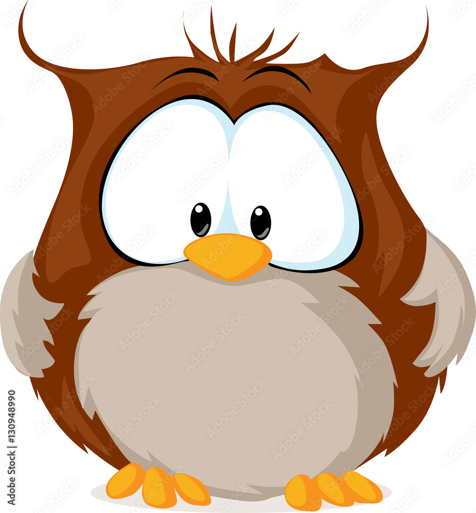 cute owl illustration isolated on white background - vector cute owl illustration isolated on white background - vector