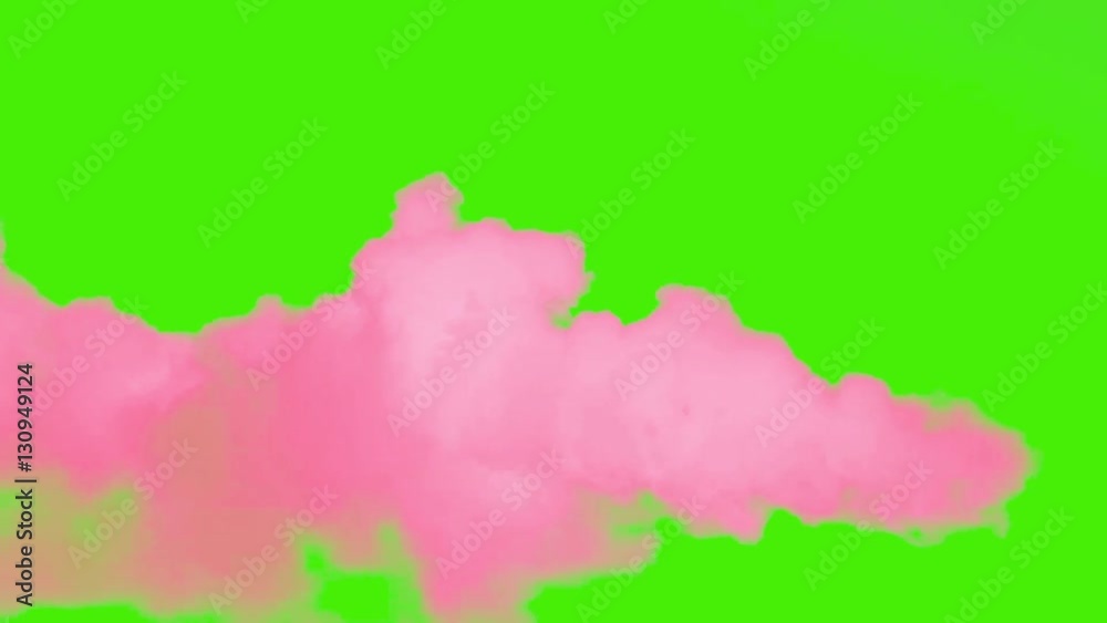 Green And Pink Steam On A Black Background Stock Photo - Download