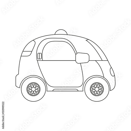 self driving car future icon vector illustration design