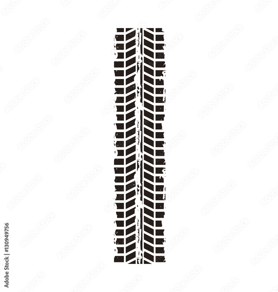 tire tracks mark isolated icon vector illustration design