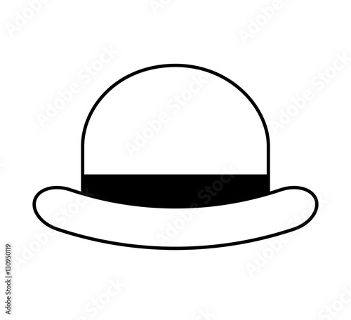 hat accessory hipster style vector illustration design