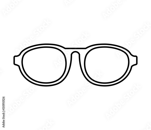 eye glasses style icon vector illustration design