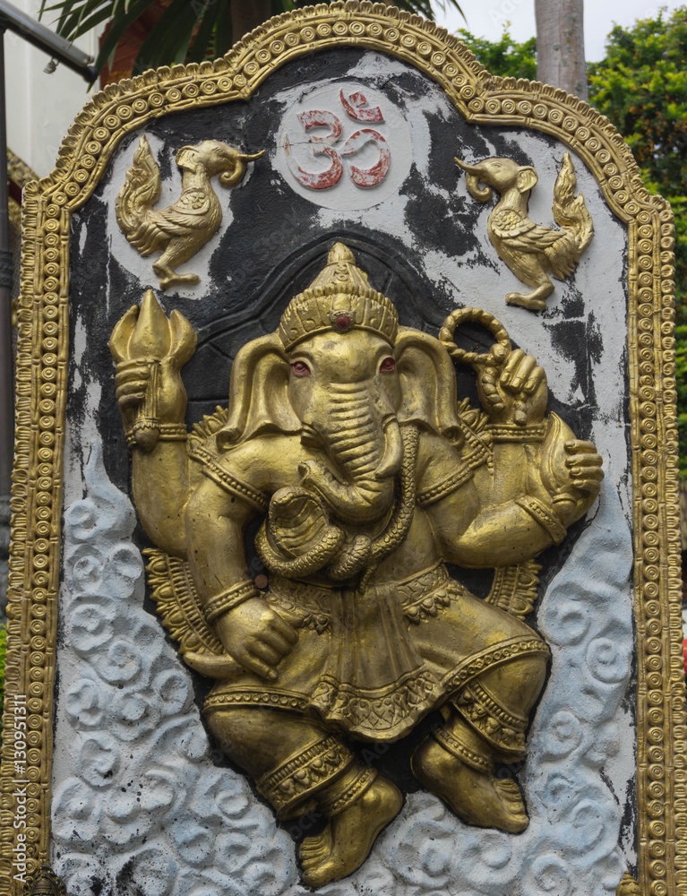 Ganesh Elephant god statue in temple ,thailand