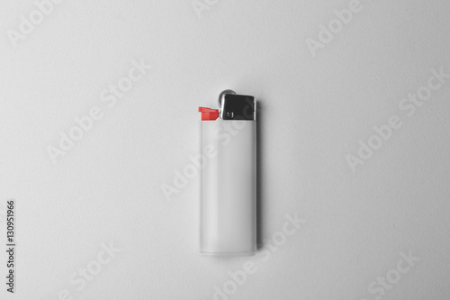 Blank cigar lighter on white background photo