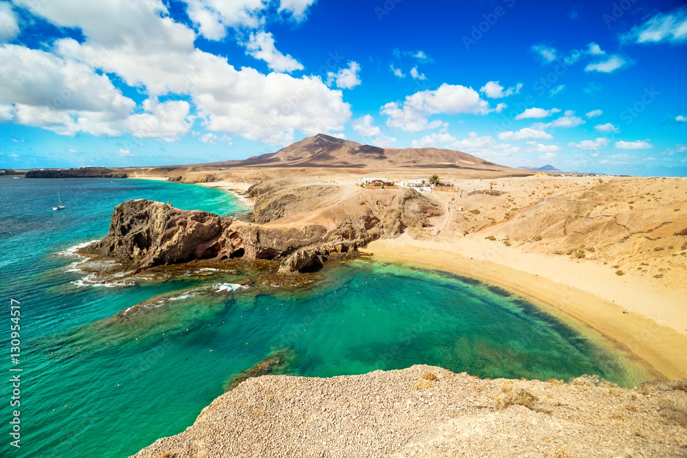 Naklejka premium Papagayo Beach, Lanzarote, Wyspy Kanaryjskie