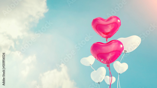 Balloons, heart shaped ball...