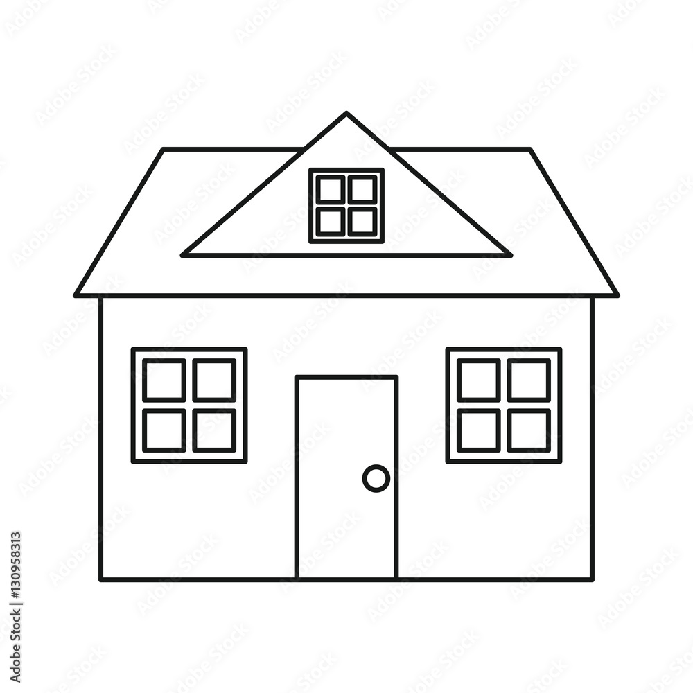 home classic style loft outline vector illustration eps 10 home classic style loft outline vector illustration eps 10