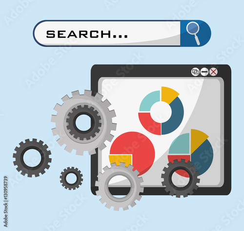 web page technolgy search gear graph economy vector illustration eps 10 photo