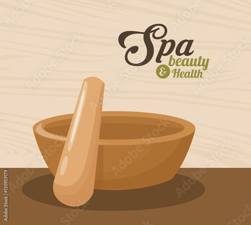 spa beauty and health mortar vector illustration eps 10