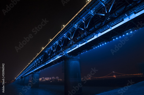 武漢長江大橋 ライトアップ