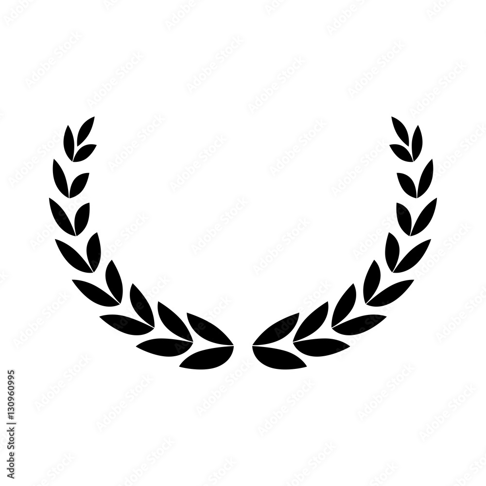 Wreath leaves ornament icon icon vector illustration graphic design Wreath leaves ornament icon icon vector illustration graphic design