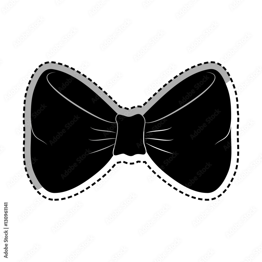 Fototapeta premium Bow tie fashion icon vector illustration graphic design