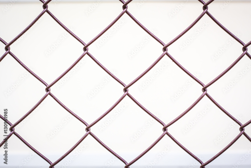 Steel cage fence. Steel cage fence.