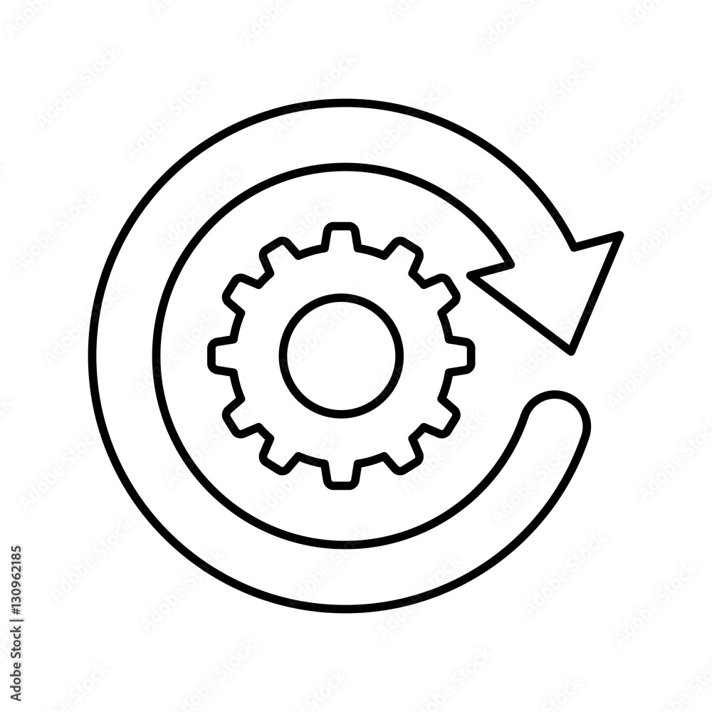 isolated gear piece icon vector illustration graphic design