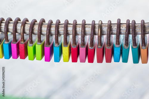 Colorful of lock.