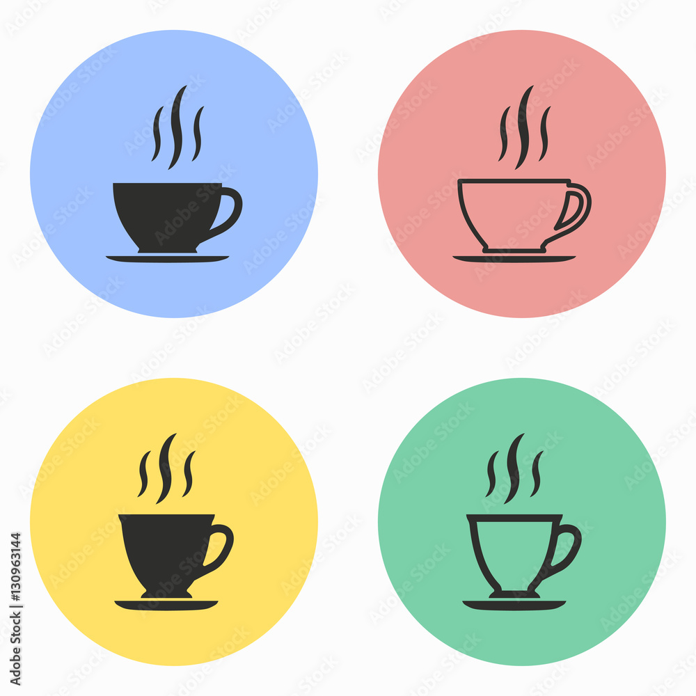 Obraz premium Coffee cup icon set.