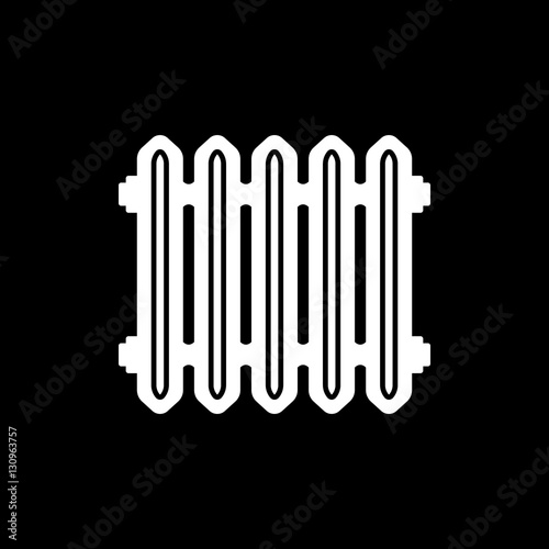 Radiator icon. Heater and heating  heat symbol. Flat design. Stock - Vector illustration
