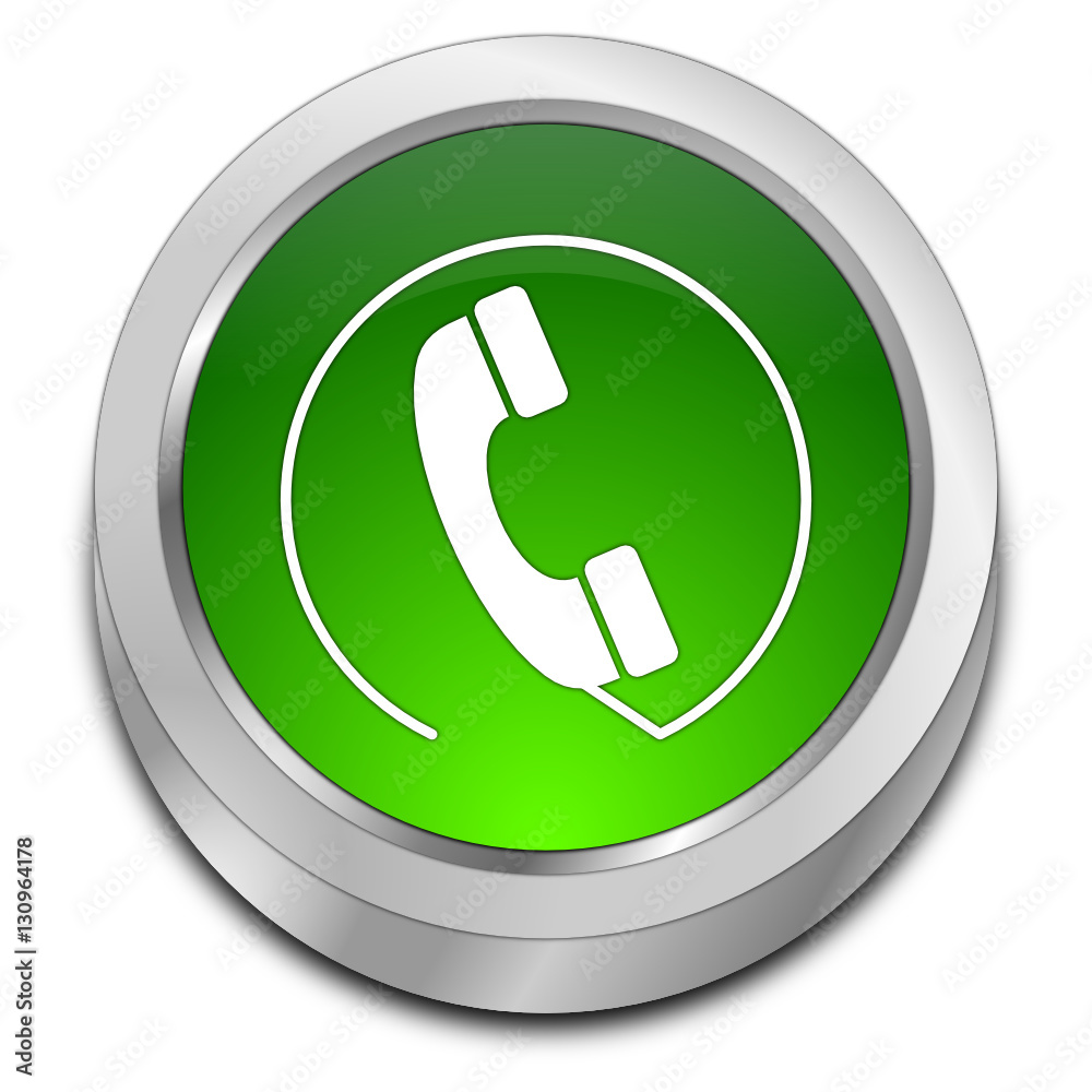 Phone call Button - 3D illustration Phone call Button - 3D illustration