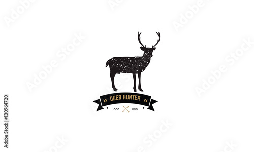 deer hunter black vector