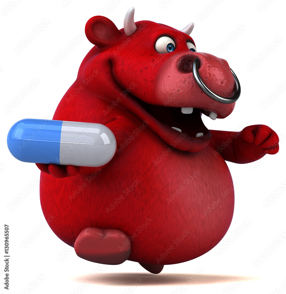 Naklejka premium Red bull - 3D Illustration