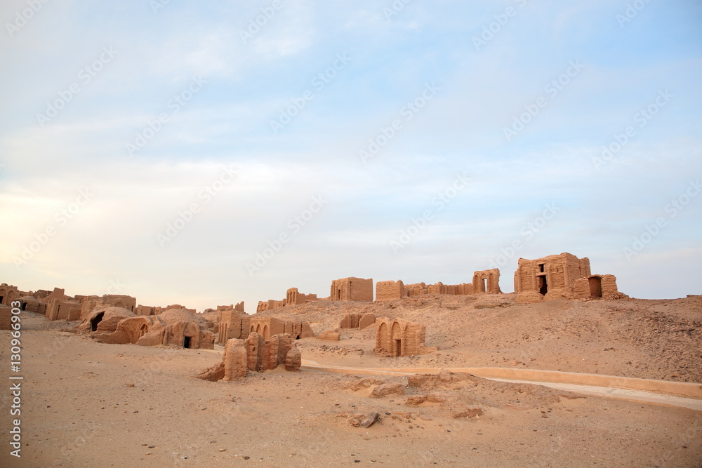Tombs of the Al-Bagawat (El-Bagawat), an early Christian necropolis, one of the oldest in the world, Kharga Oasis, Egypt Tombs of the Al-Bagawat (El-Bagawat), an early Christian necropolis, one of the oldest in the world, Kharga Oasis, Egypt