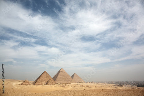 Great Egyptian pyramids in Giza  Cairo   