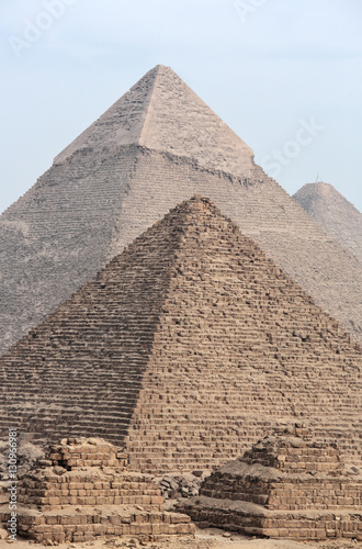 Great Egyptian pyramids in Giza  Cairo   