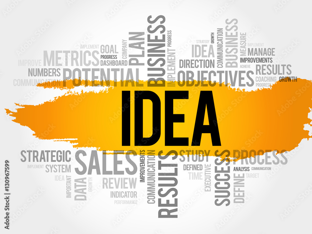 Fototapeta premium Idea word cloud, business concept