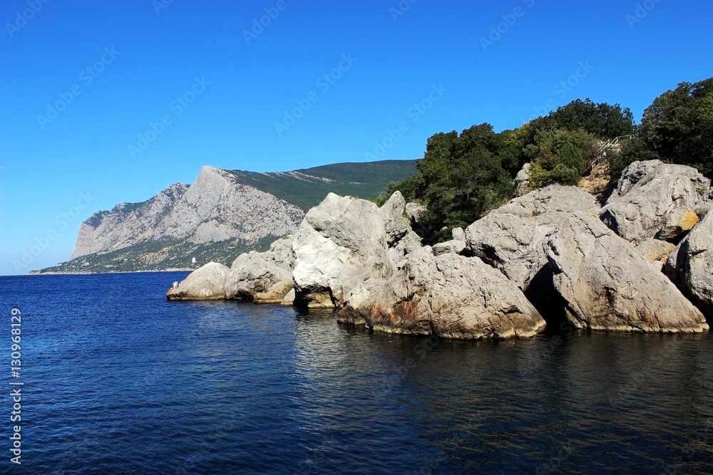 View of Laspi bay in Crimea, near Sevastopol View of Laspi bay in Crimea, near Sevastopol
