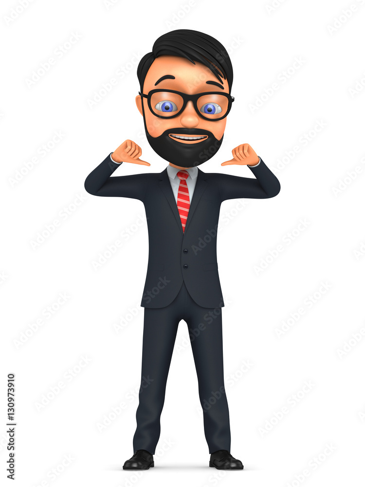 3d successful businessman isolated on a white background indicat 3d successful businessman isolated on a white background indicat