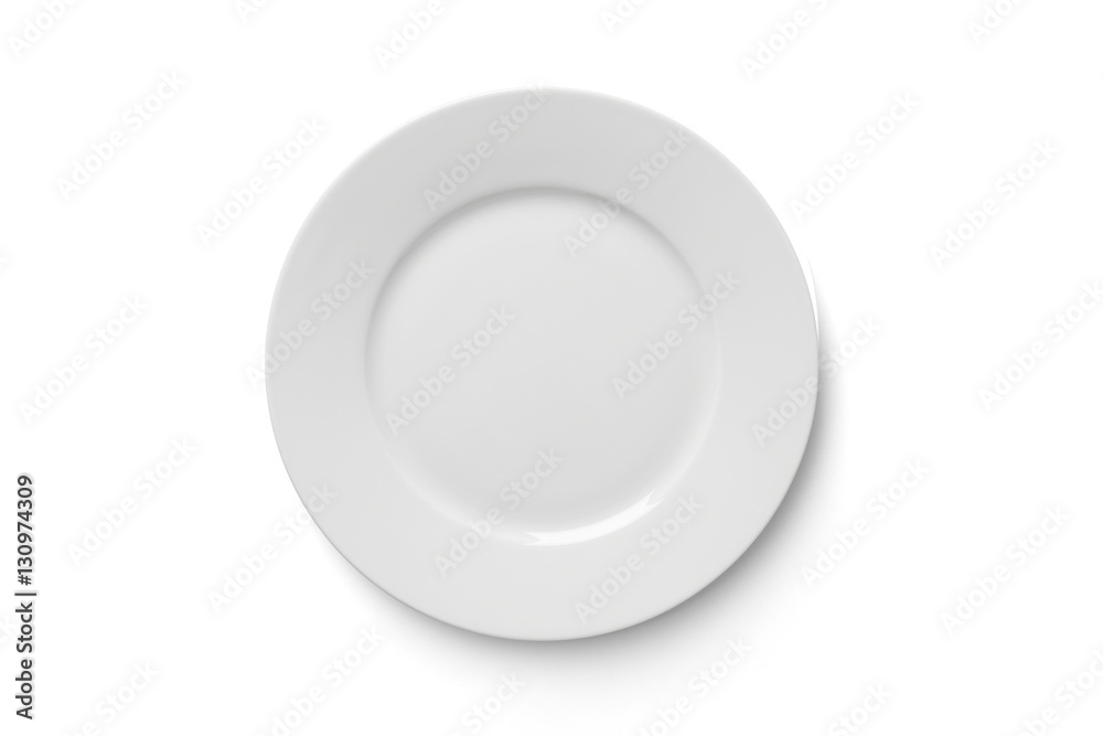 White plate isolated