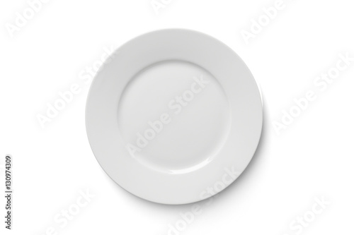 White plate isolated