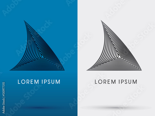 Shark's fin graphic vector