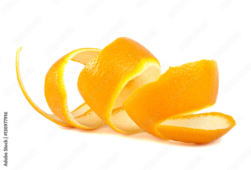 Skin of orange isolated on a white background Skin of orange isolated on a white background