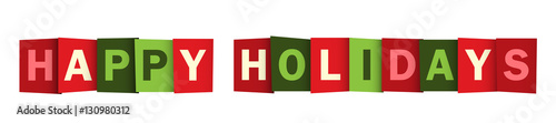"HAPPY HOLIDAYS!" Overlapping Letters Vector Icon
