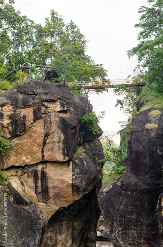 bridge over rocky mountain Ob Luang National Park in Thailand